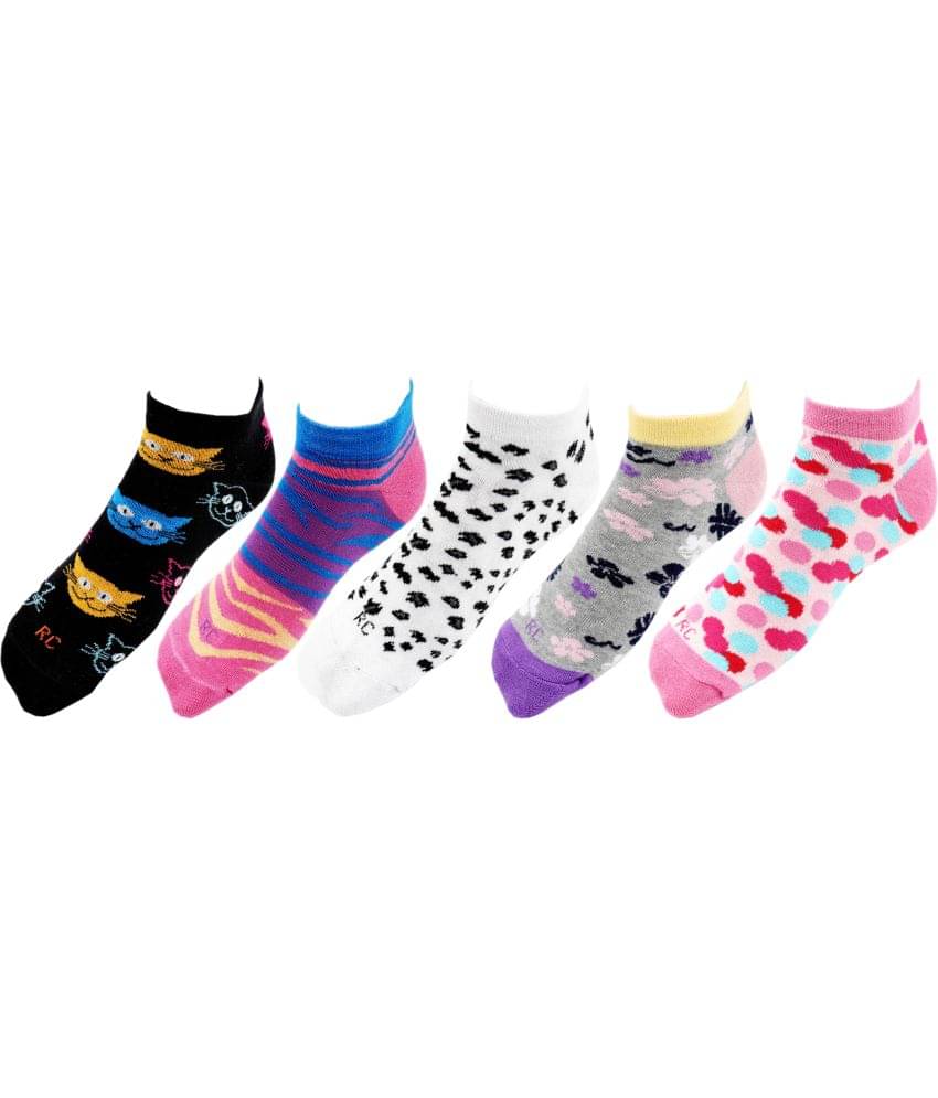     			RC. ROYAL CLASS - Multicolor Cotton Women's Ankle Length Socks ( Pack of 5 )