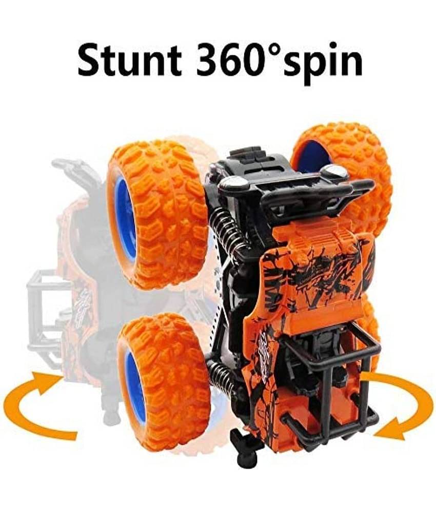 Tzoo Gear Suspension Pull Back Rock Crawler Car for Kids Age 2+ | 4 Wheel Drive, Rubber Spring Mini Car- Multi Color (Pack 1)