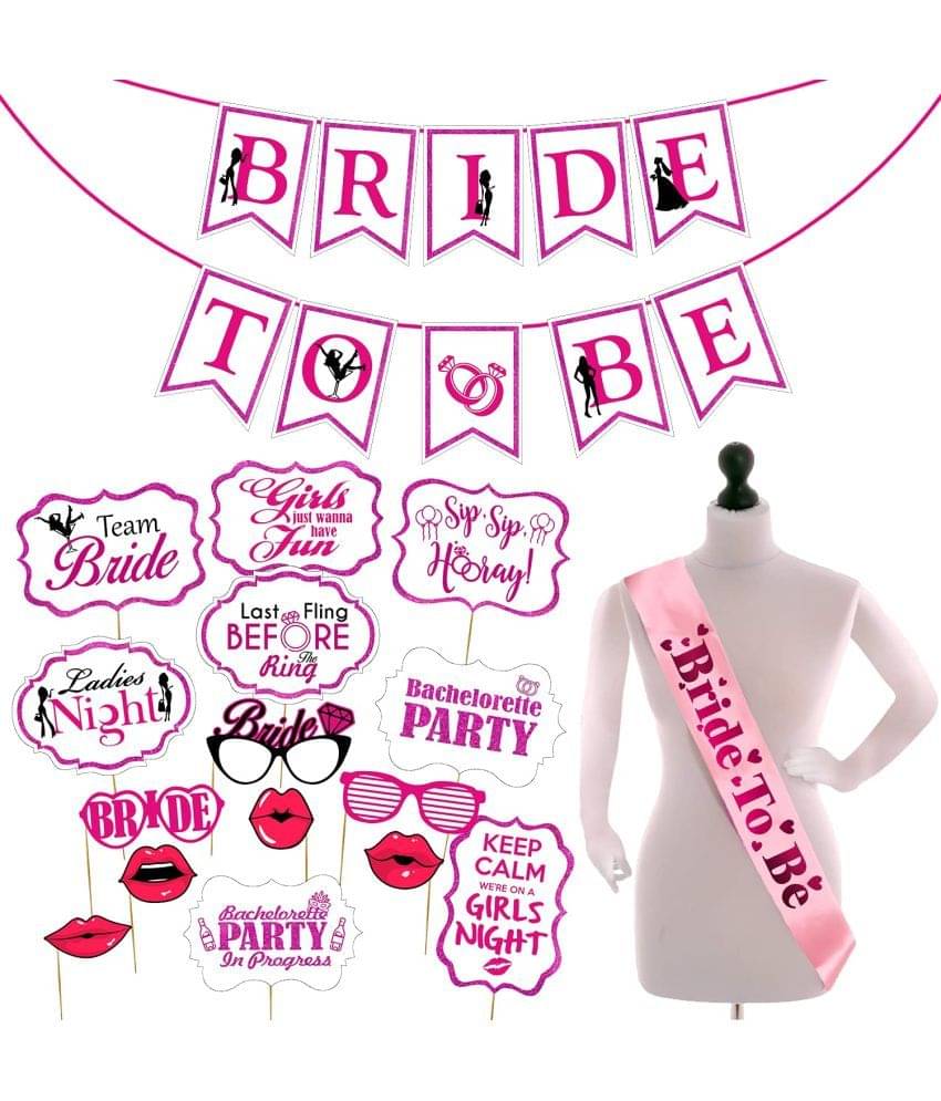 Zyozi Bachelorette Party Kit | Bride to be Sash | Banner | Photo Booth Props | Bachelorette Zyoziques | Bride to be Gift | Engagement Party (Pack of 17) Zyozi Bachelorette Party Kit | Bride to be Sash | Banner | Photo Booth Props | Bachelorette Zyoziques | Bride to be Gift | Engagement Party (Pack of 17)