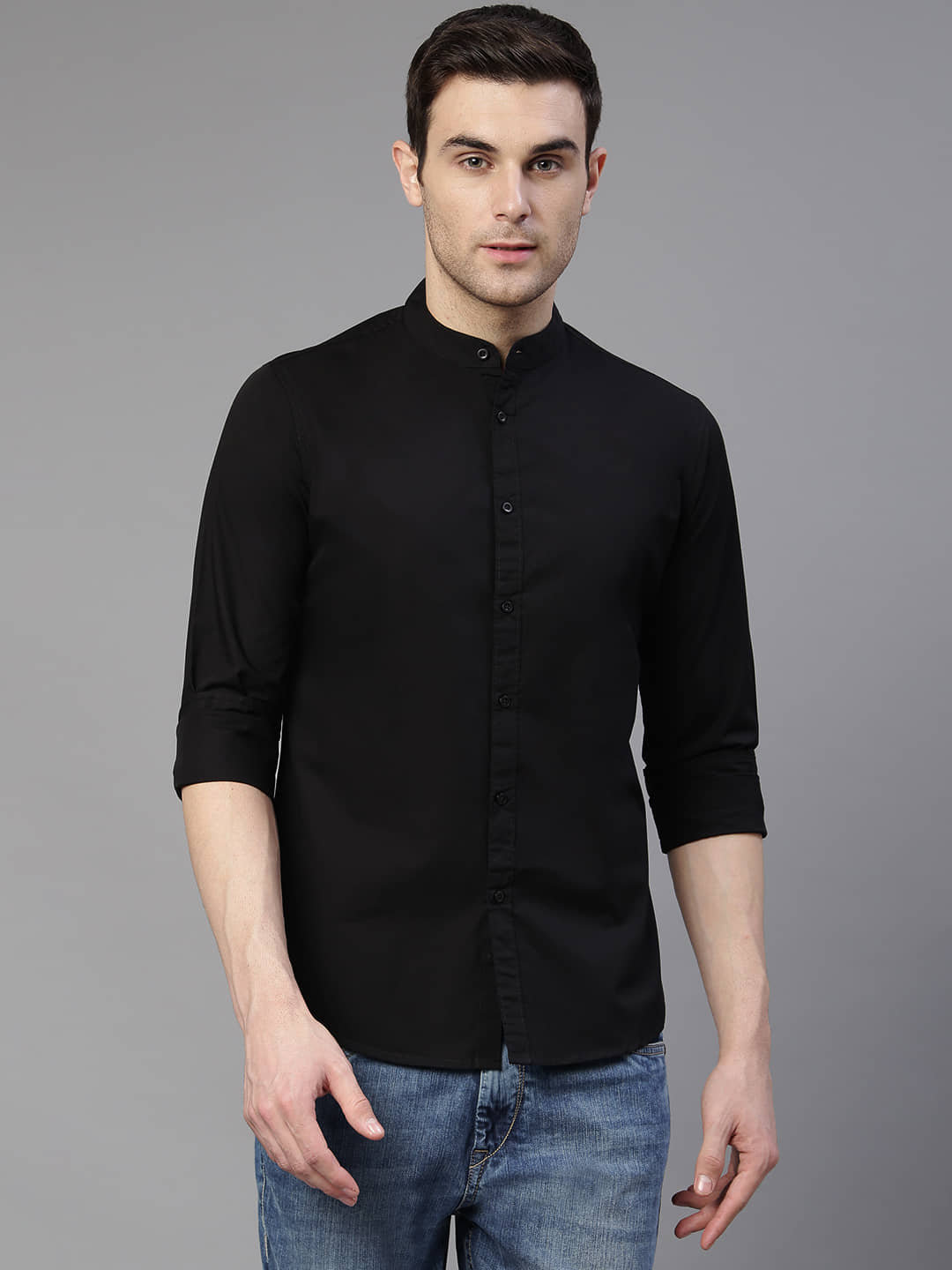 Dennis Lingo - Black 100% Cotton Slim Fit Men's Casual Shirt ( Pack of 1 )