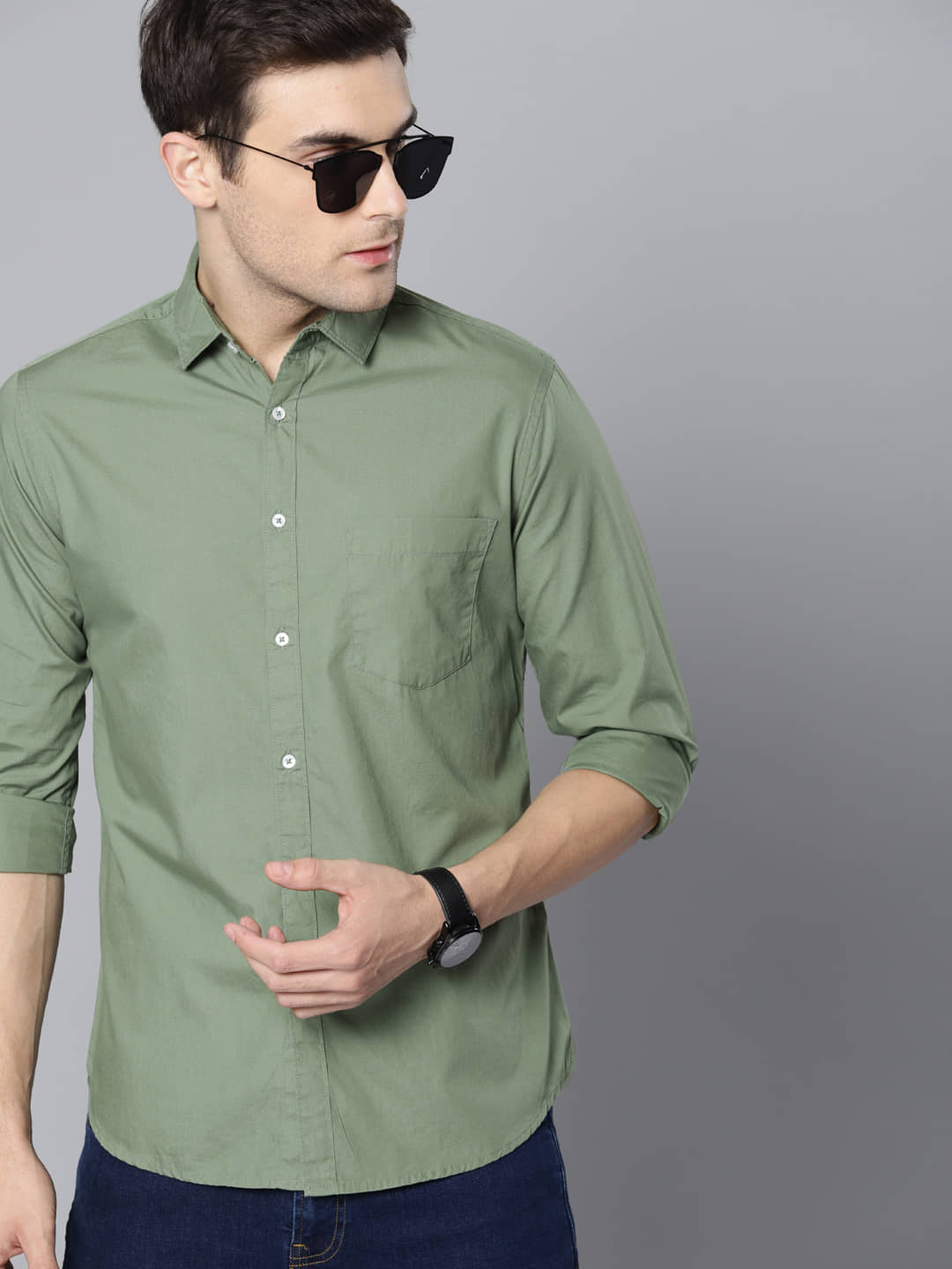 Dennis Lingo - Black 100% Cotton Slim Fit Men's Casual Shirt ( Pack of 1 )