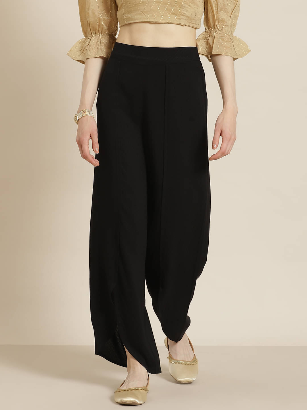     			Juniper - Black Rayon Regular Women's Casual Pants ( Pack of 1 )