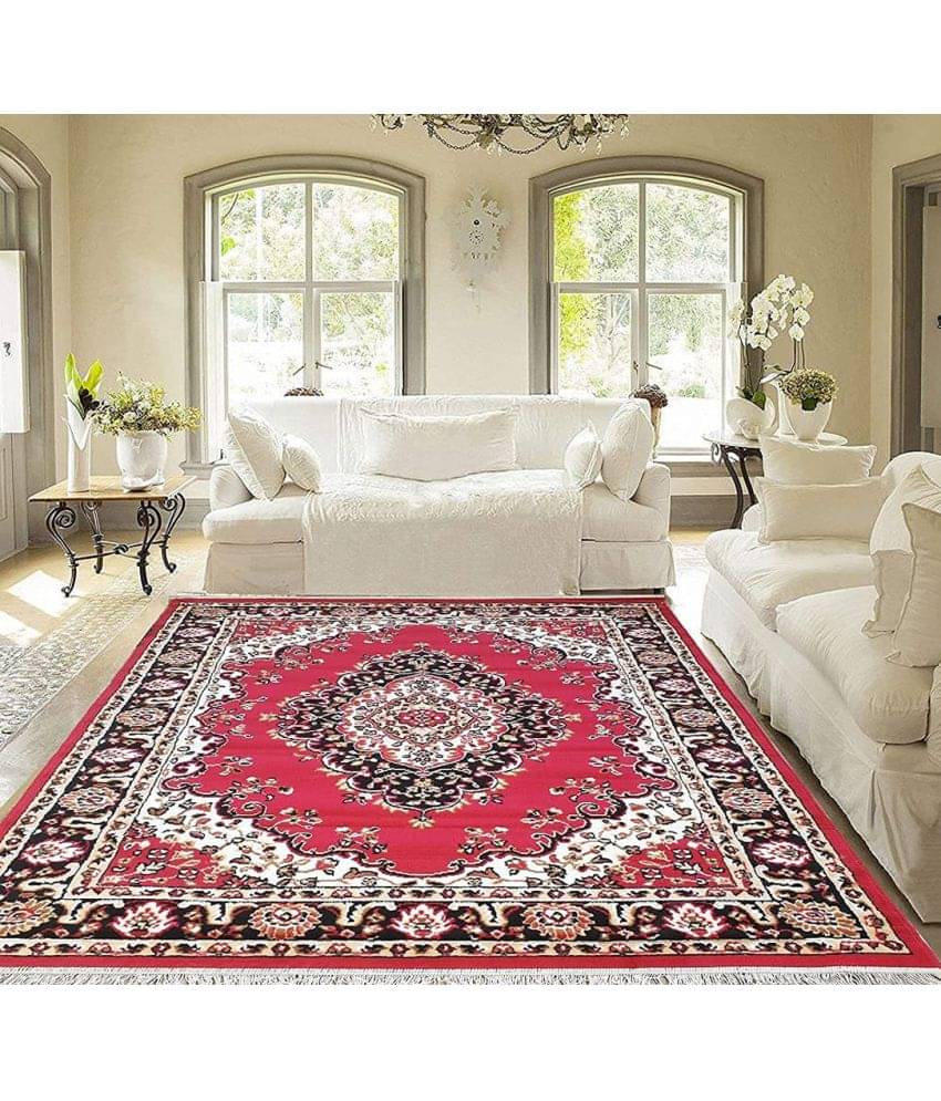 IBR CARPETS Multi Polypropylene Carpet Floral 4x6 Ft IBR CARPETS Multi Polypropylene Carpet Floral 4x6 Ft