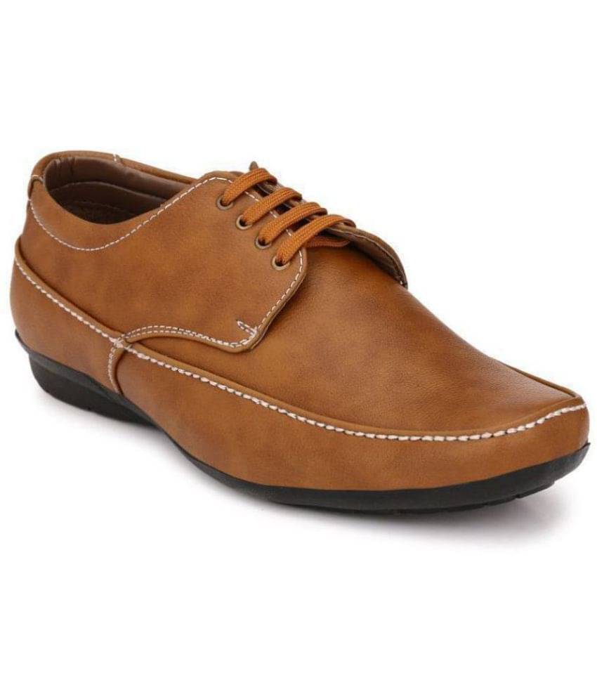     			John Karsun - Tan Men's Derby Formal Shoes