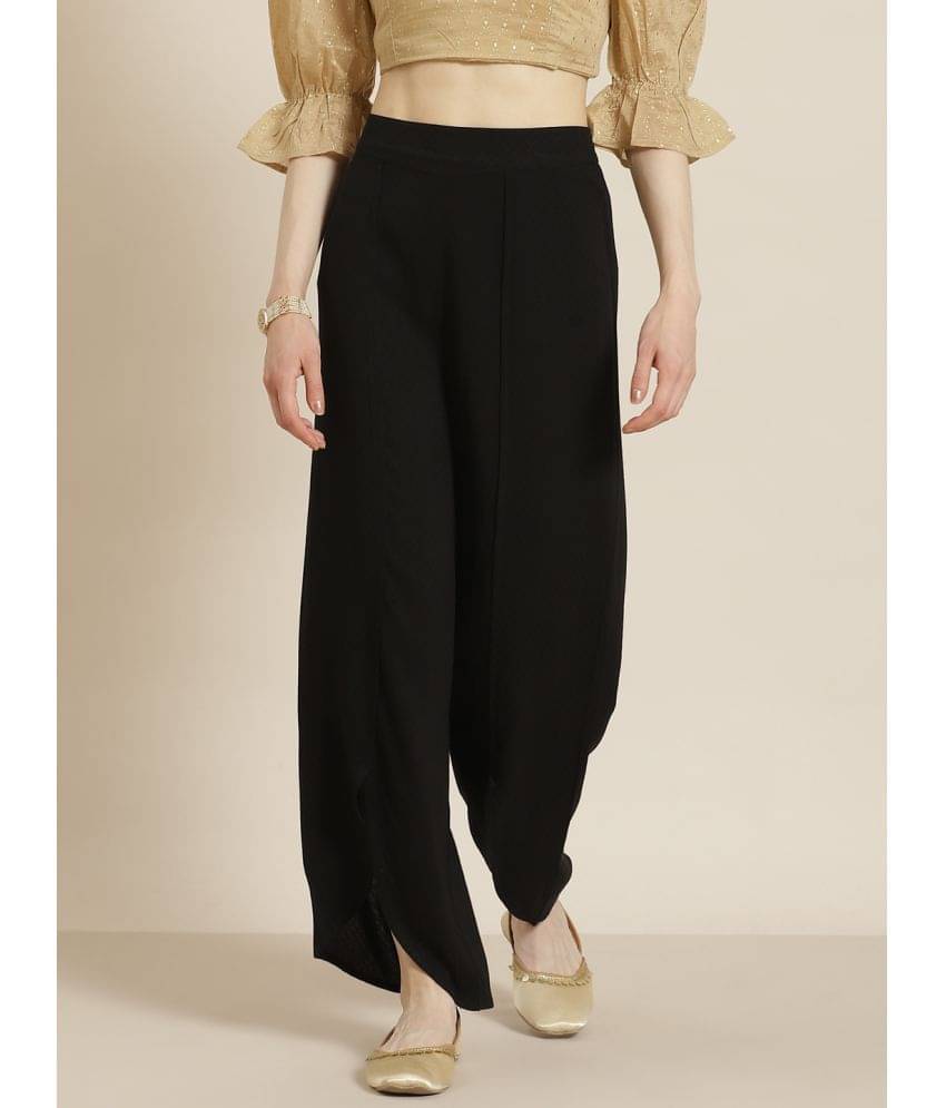     			Juniper - Black Rayon Regular Women's Slit Pants ( Pack of 1 )