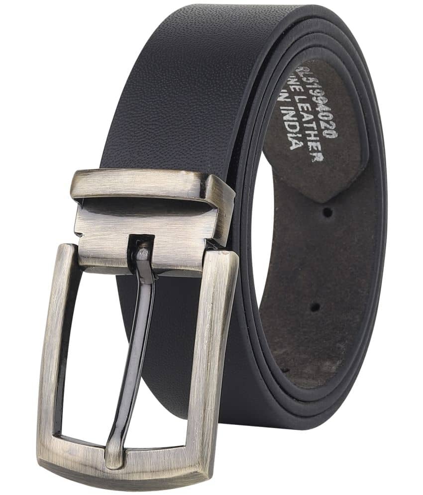 SILKSHOPPING - Black 100% Leather Men's Formal Belt ( Pack of 1 )