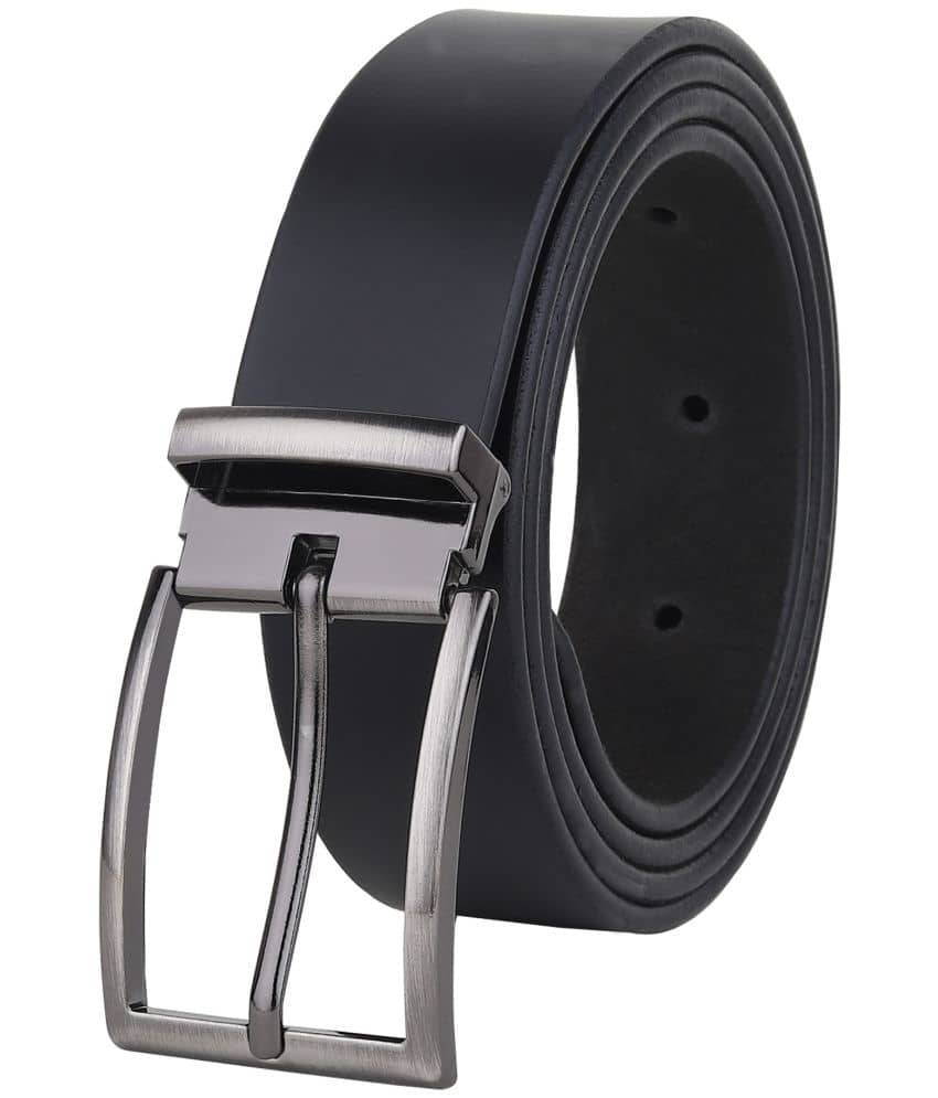 SILKSHOPPING - Black 100% Leather Men's Formal Belt ( Pack of 1 )