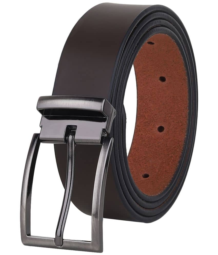 SILKSHOPPING - Brown 100% Leather Men's Formal Belt ( Pack of 1 )