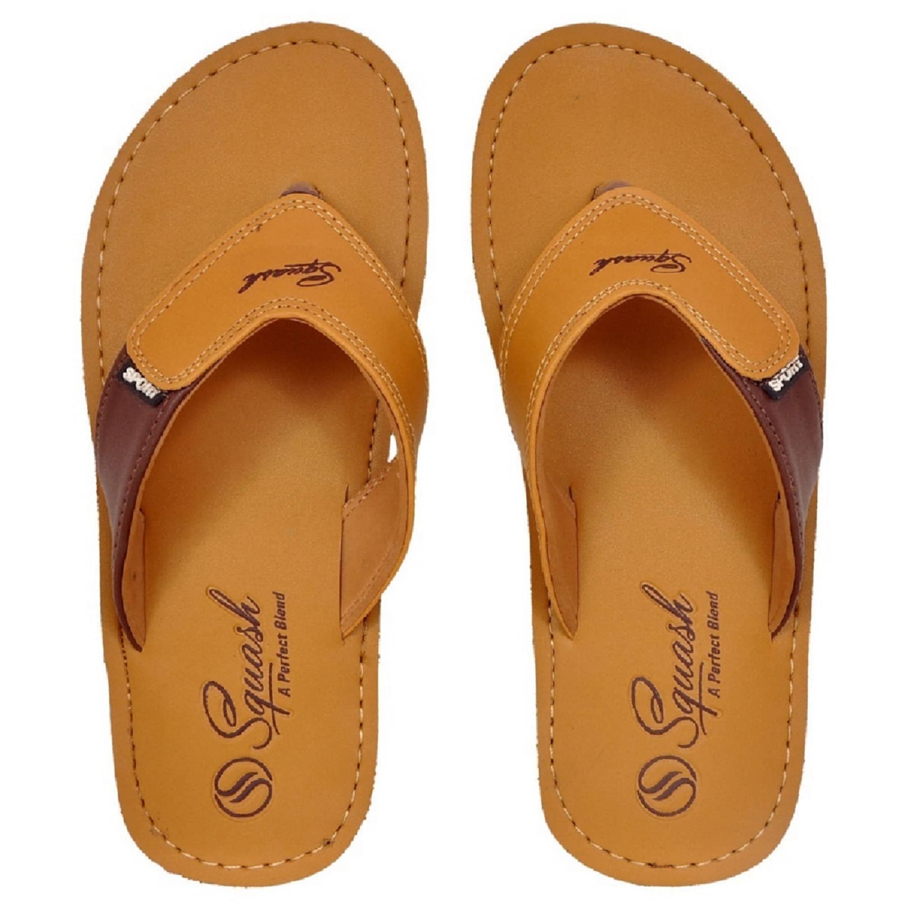 Squash - Tan Men's Thong Flip Flop