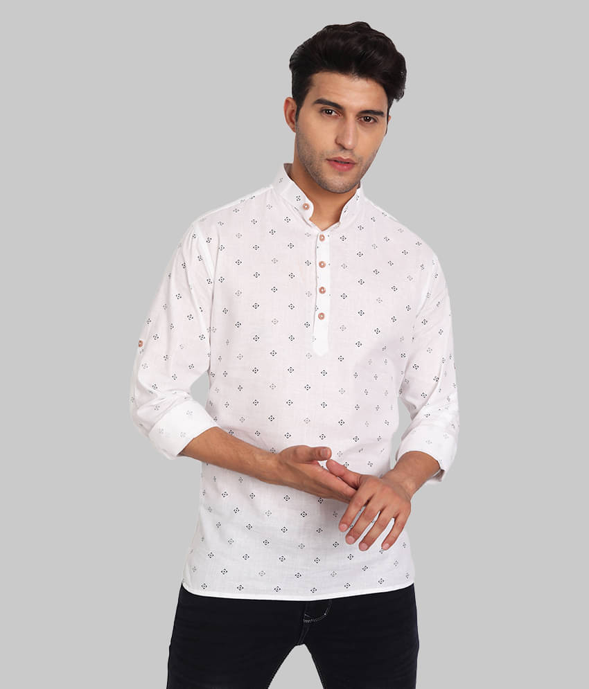     			Vida Loca - White 100% Cotton Slim Fit Men's Casual Shirt ( Pack of 1 )