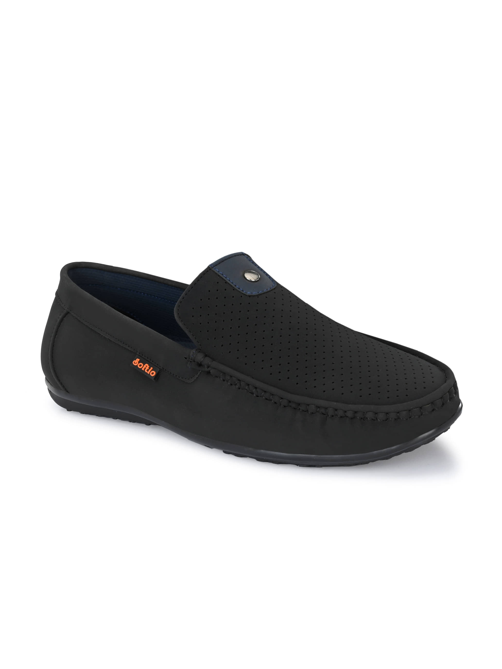 softio - Black Men's Slip on - Formal Shoes | Buy online on ZillyBuy