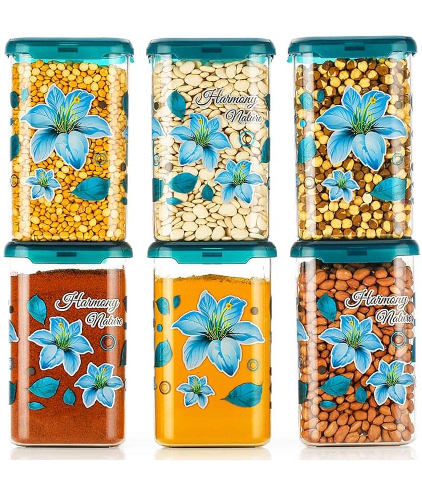 Analog kitchenware - Polyproplene Light Blue Food Container ( Set of 6 - 1100 ) Analog kitchenware - Polyproplene Light Blue Food Container ( Set of 6 - 1100 )