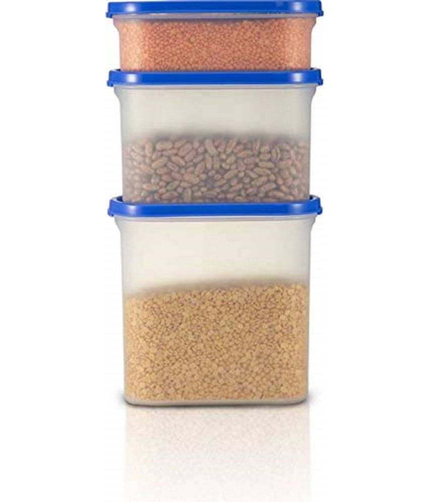 Analog kitchenware - Polyproplene Navy Blue Dal Container ( Set of 3 - 3000 ) Analog kitchenware - Polyproplene Navy Blue Dal Container ( Set of 3 - 3000 )