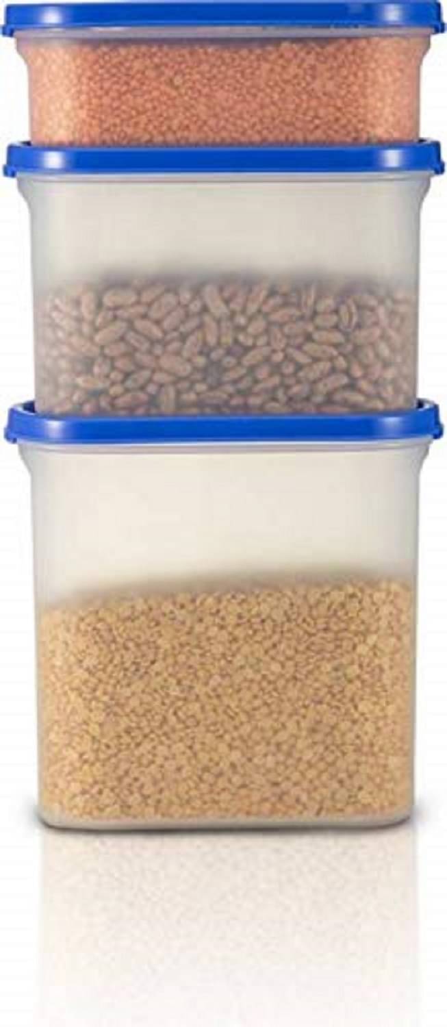 Analog kitchenware - Polyproplene Navy Blue Dal Container ( Set of 3 - 4000 ) Analog kitchenware - Polyproplene Navy Blue Dal Container ( Set of 3 - 4000 )