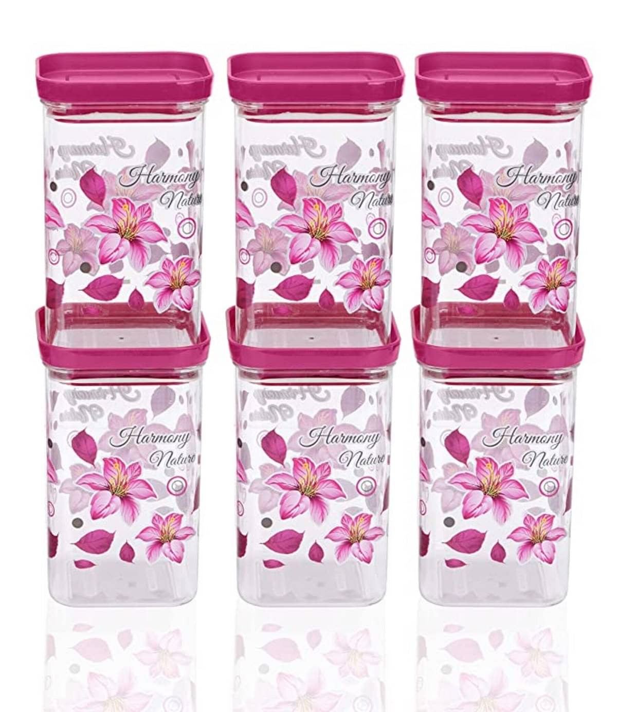     			Analog kitchenware - Polyproplene Pink Spice Container ( Set of 6 - 1100 )