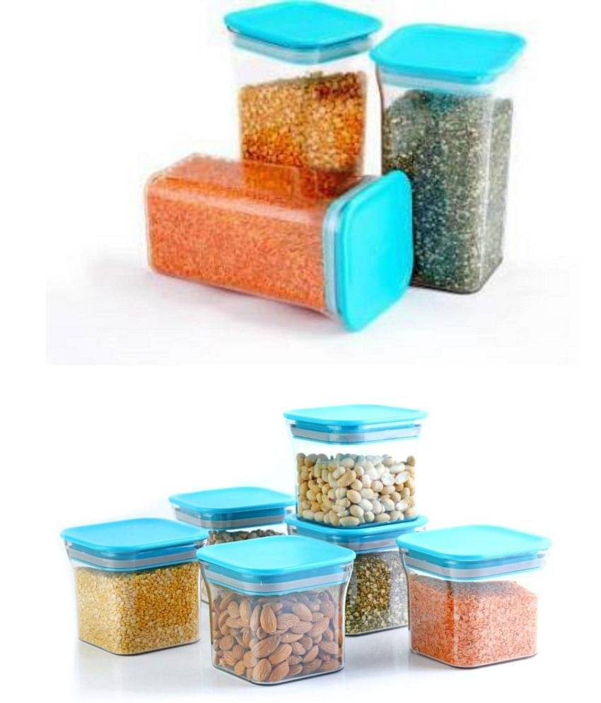 Analog kitchenware - Polyproplene Sky Blue Dal Container ( Set of 9 - 1100 ) Analog kitchenware - Polyproplene Sky Blue Dal Container ( Set of 9 - 1100 )