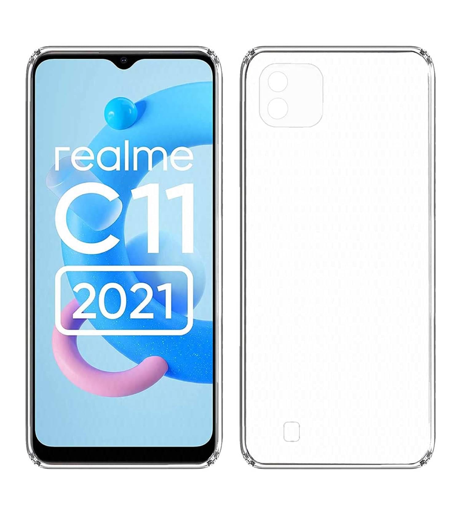     			Case Vault Covers - Transparent Silicon Silicon Soft cases Compatible For Realme C11 2021 ( Pack of 1 )