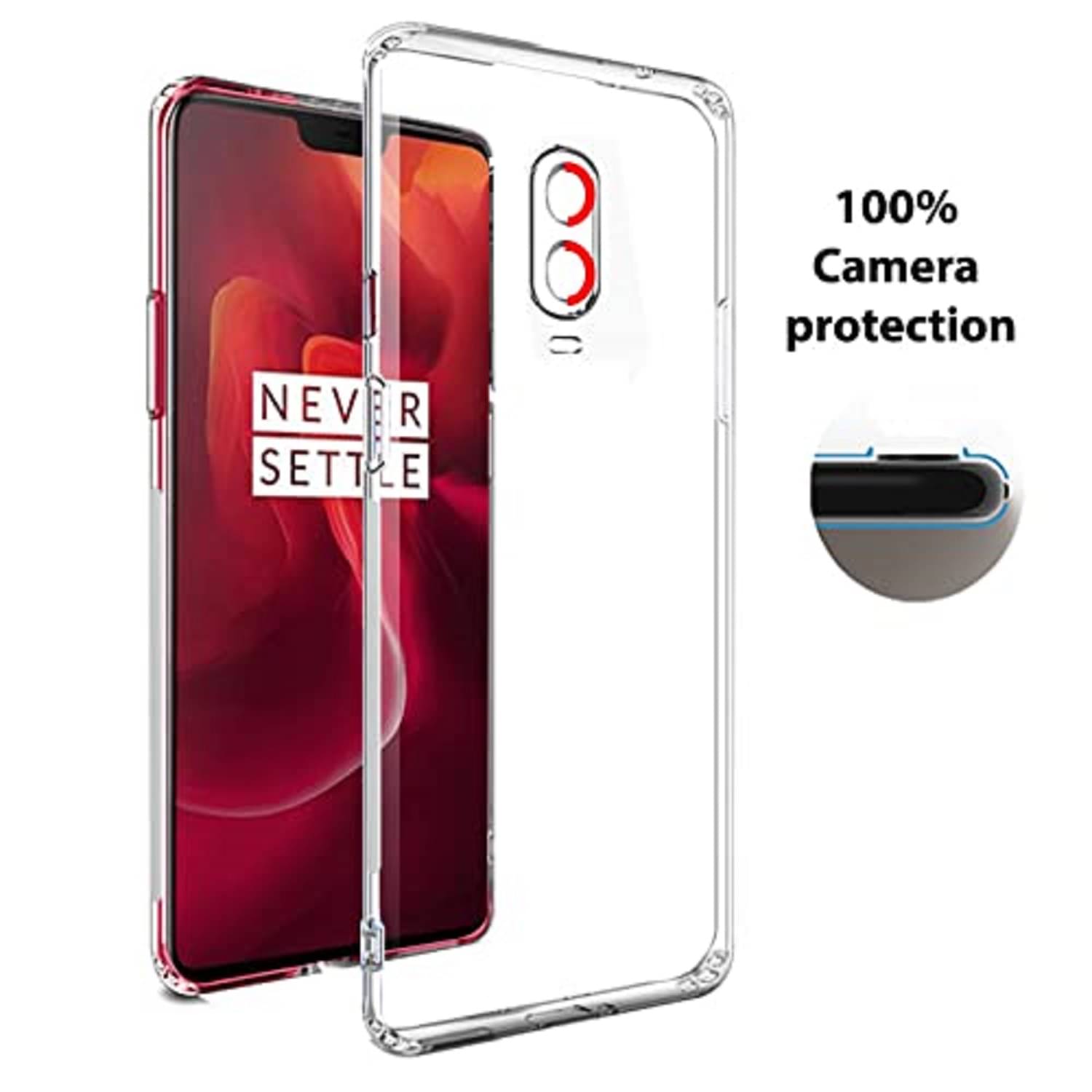 Case Vault Covers - Transparent Silicon Silicon Soft cases Compatible For OnePlus 6T ( Pack of 1 ) Case Vault Covers - Transparent Silicon Silicon Soft cases Compatible For OnePlus 6T ( Pack of 1 )