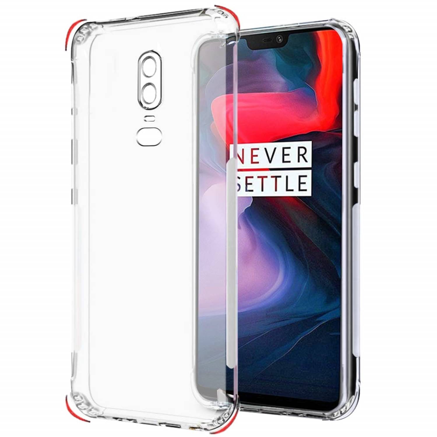     			Case Vault Covers - Transparent Silicon Silicon Soft cases Compatible For OnePlus 6 ( Pack of 1 )
