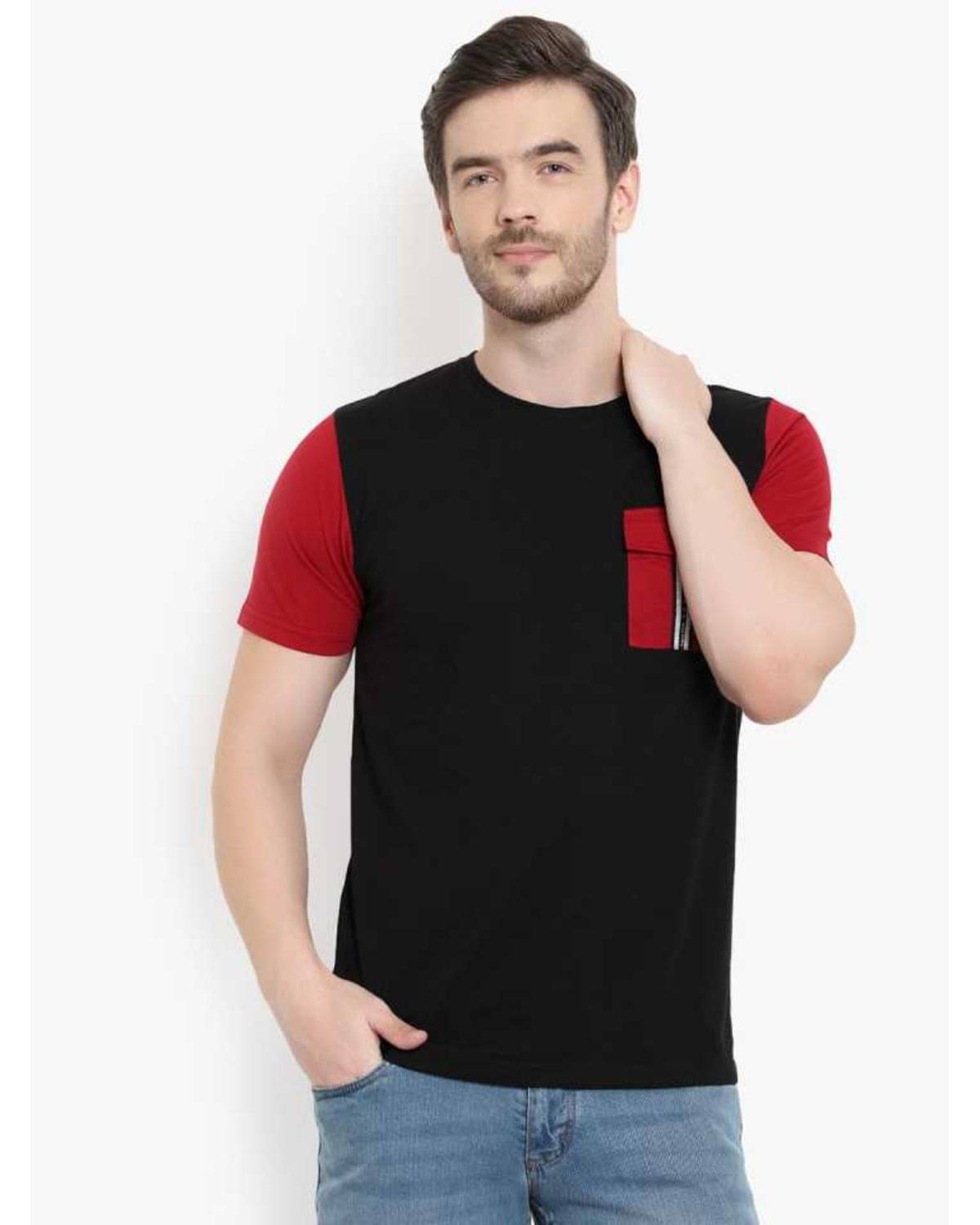     			Glito Pack of 1 Cotton Blend Regular Fit Men's T-Shirt ( Black )