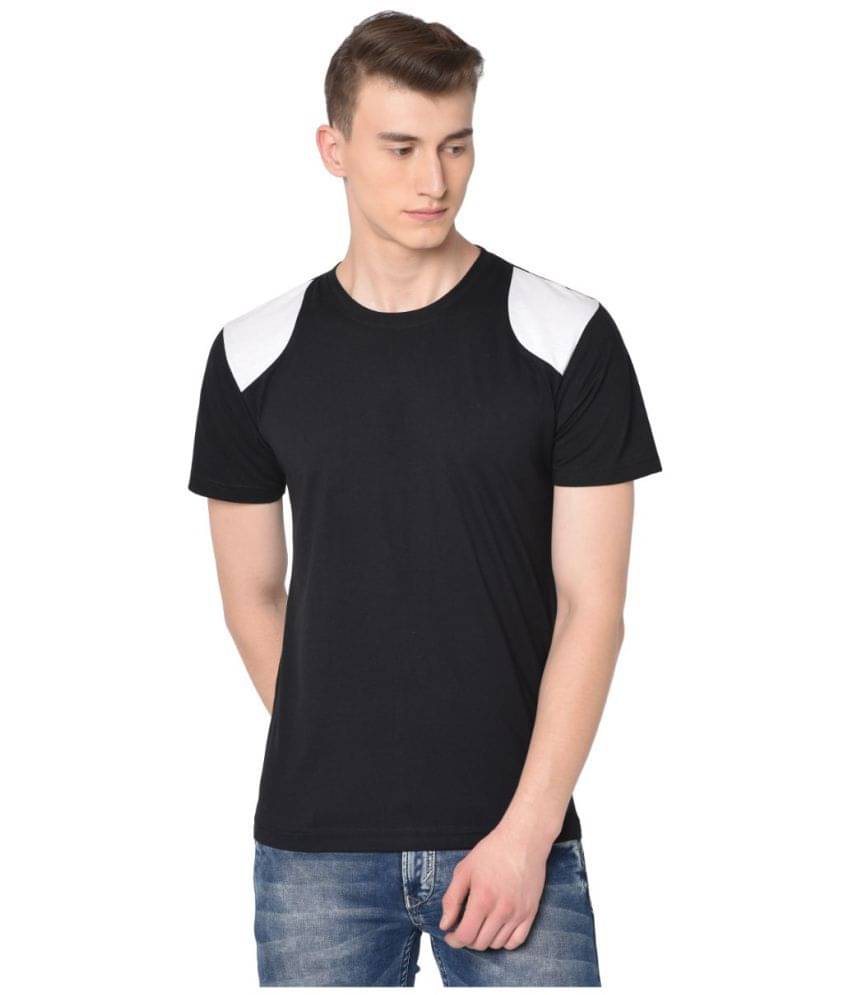 Glito Pack of 1 Cotton Blend Regular Fit Men's T-Shirt ( Black )     			Glito Pack of 1 Cotton Blend Regular Fit Men's T-Shirt ( Black )