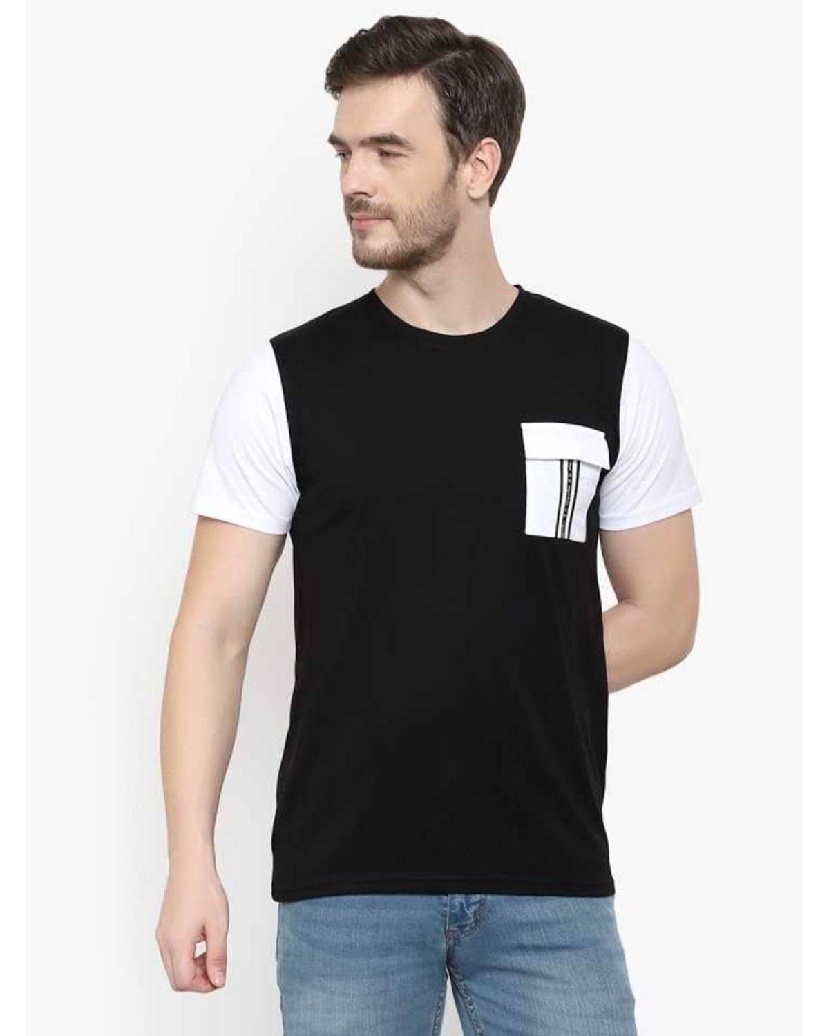 Glito Pack of 1 Cotton Blend Regular Fit Men's T-Shirt ( Black )     			Glito Pack of 1 Cotton Blend Regular Fit Men's T-Shirt ( Black )