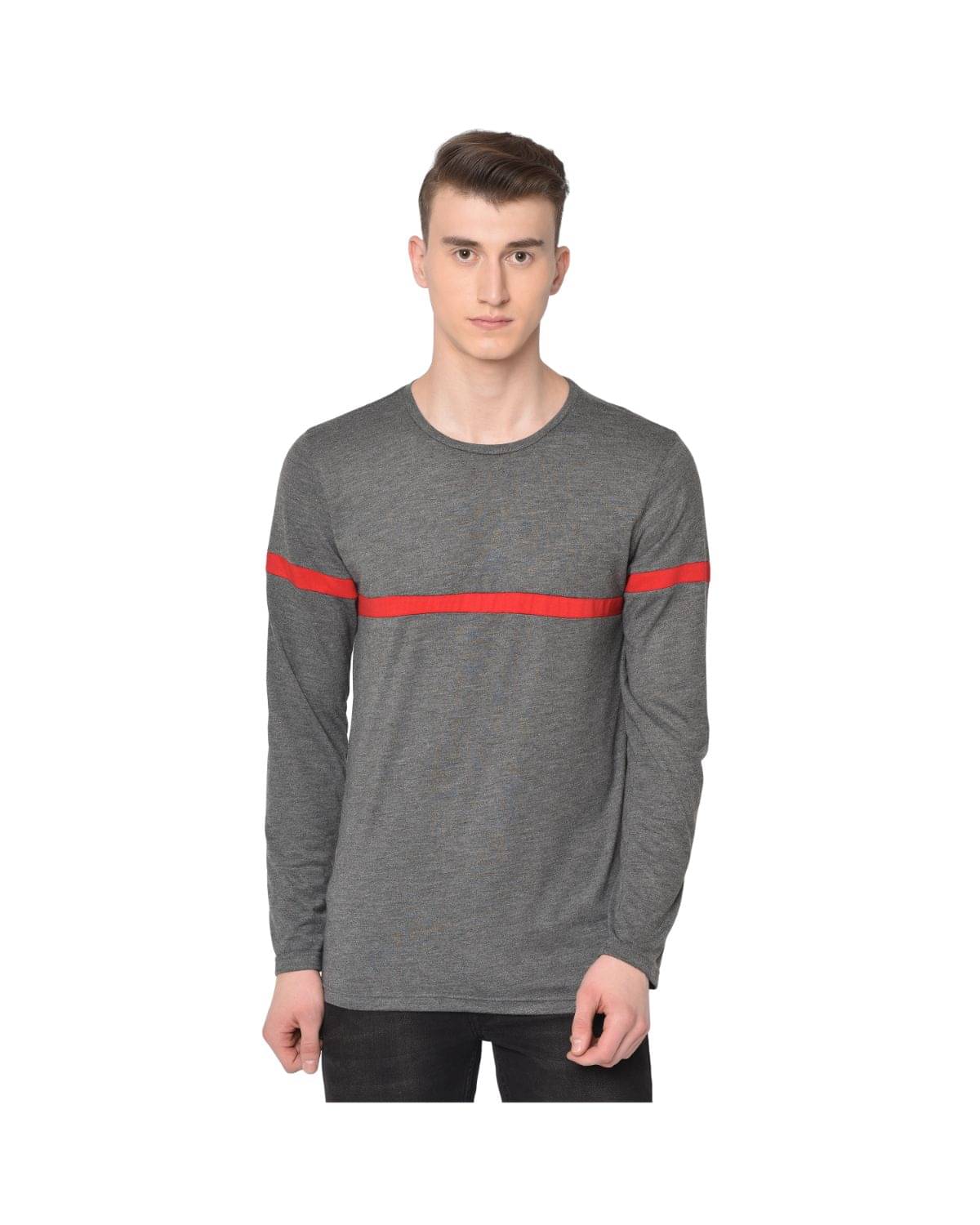     			Glito Pack of 1 Cotton Blend Regular Fit Men's T-Shirt ( Charcoal Grey )