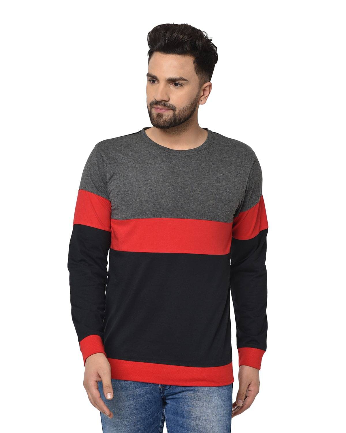     			Glito Pack of 1 Cotton Blend Regular Fit Men's T-Shirt ( Multicolor )