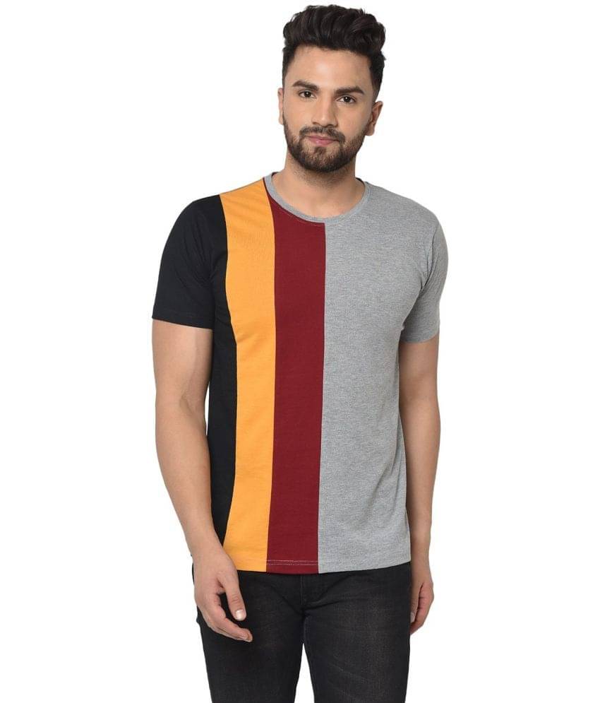     			Glito Pack of 1 Cotton Blend Regular Fit Men's T-Shirt ( Multicolor )