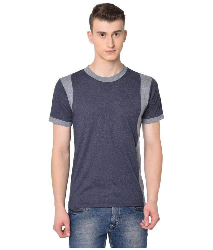     			Glito Pack of 1 Cotton Blend Regular Fit Men's T-Shirt ( Navy )