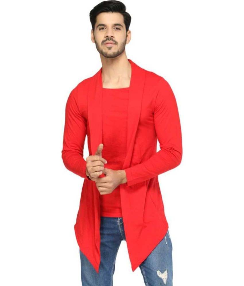     			Glito - Red Cotton Blend Men's Cardigan Sweater ( Pack of 1 )