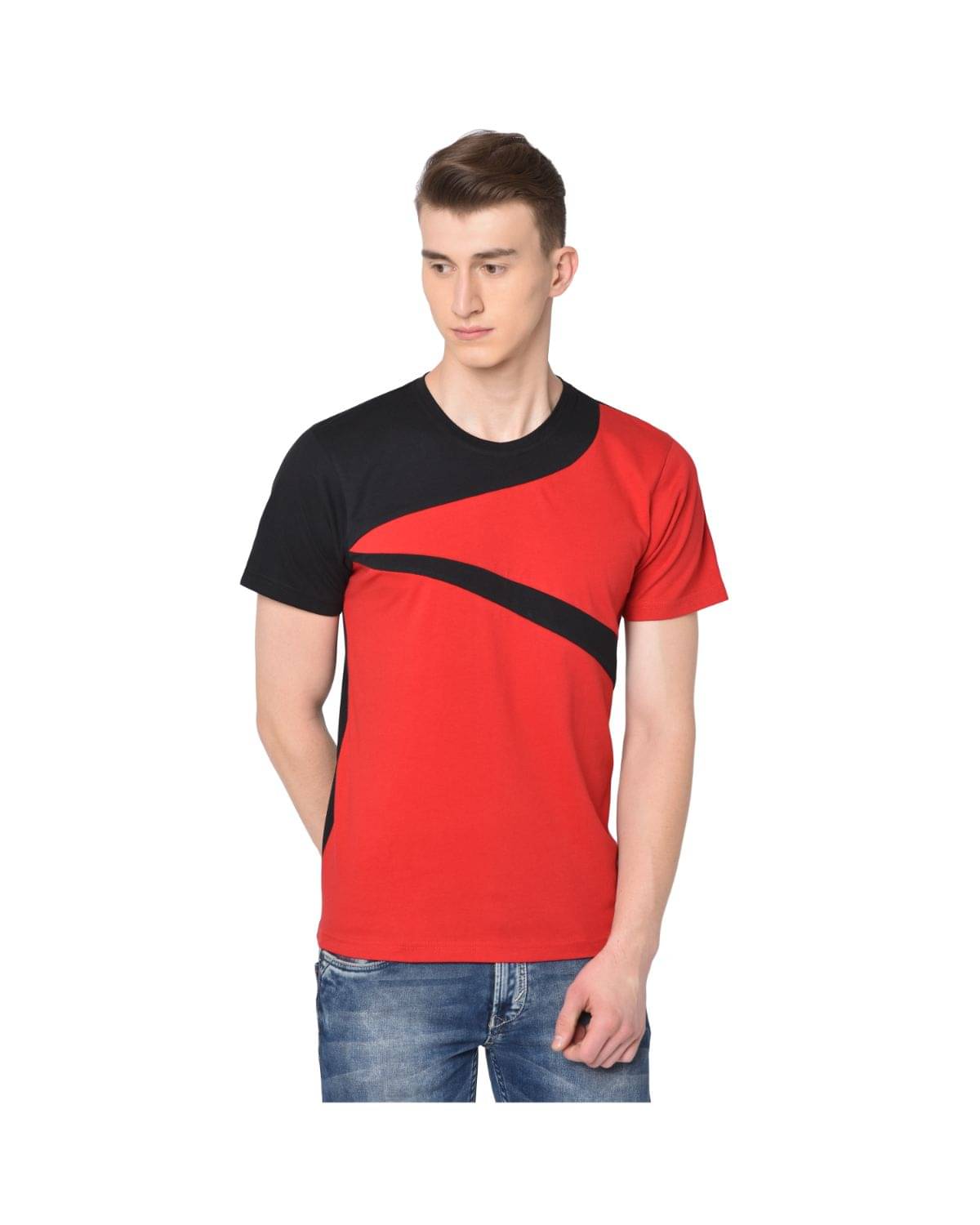 Glito Pack of 1 Cotton Blend Regular Fit Men's T-Shirt ( Red ) Glito Pack of 1 Cotton Blend Regular Fit Men's T-Shirt ( Red )