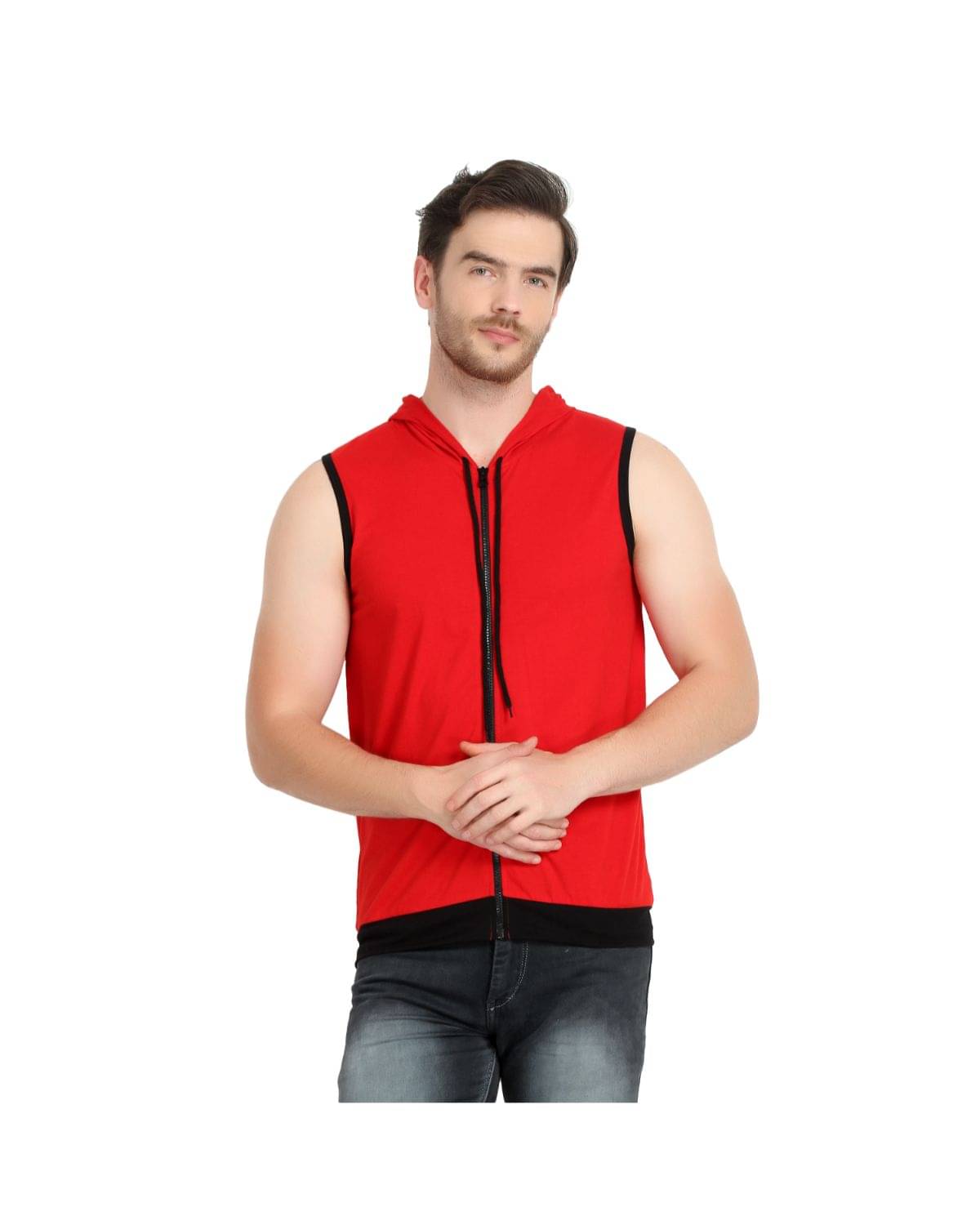     			Glito Pack of 1 Cotton Blend Regular Fit Men's T-Shirt ( Red )
