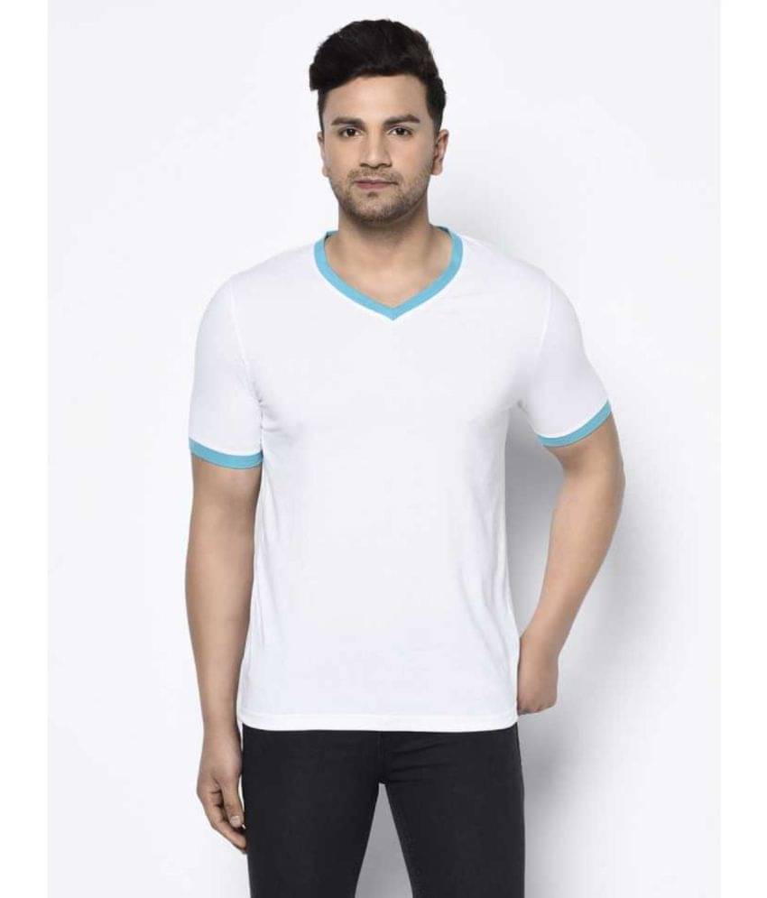     			Glito Pack of 1 Cotton Blend Regular Fit Men's T-Shirt ( White )
