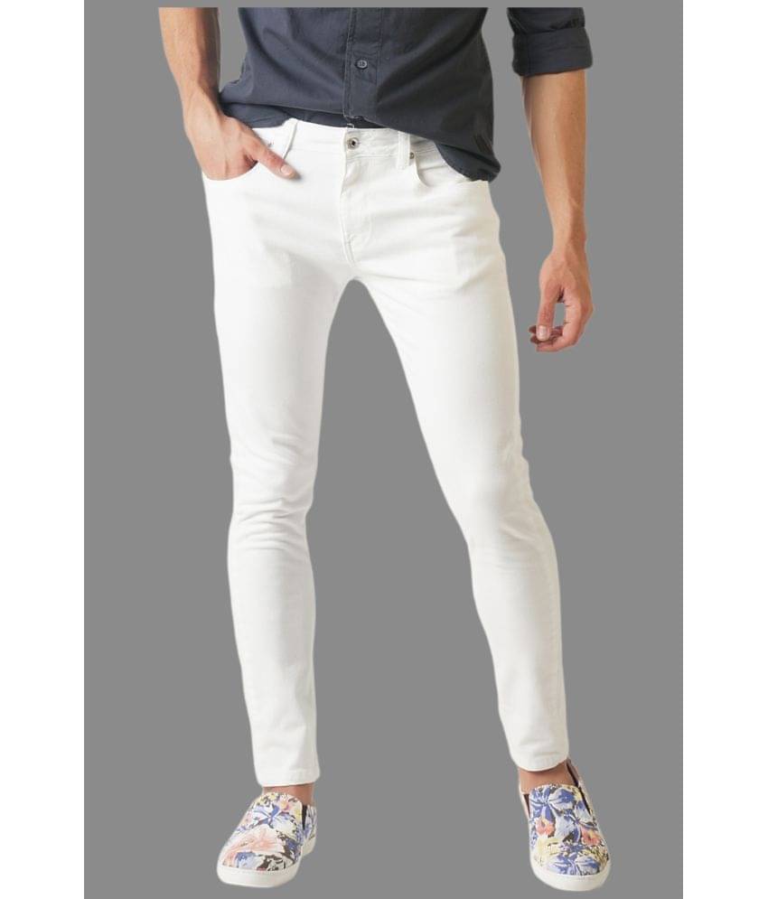     			HALOGEN - White Cotton Blend Skinny Fit Men's Jeans ( Pack of 1 )