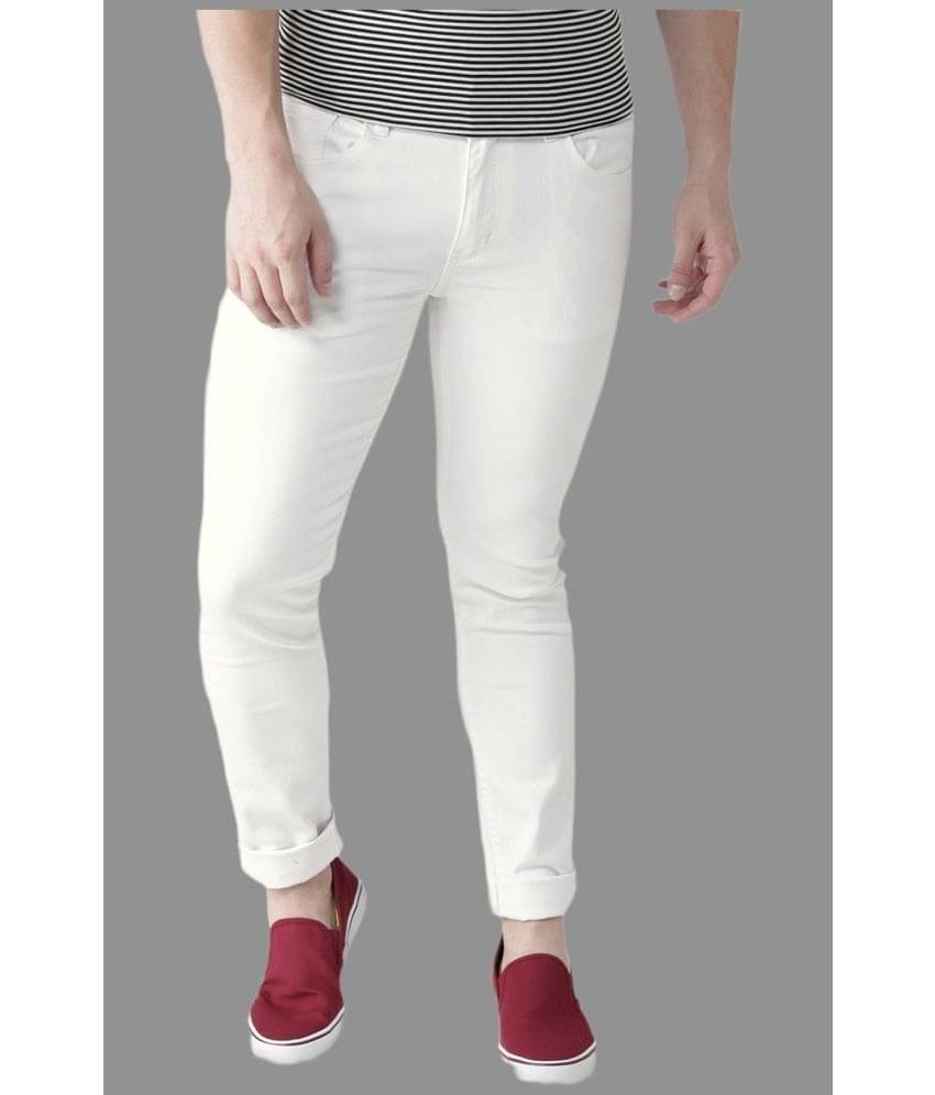     			HALOGEN - White Cotton Blend Skinny Fit Men's Jeans ( Pack of 1 )