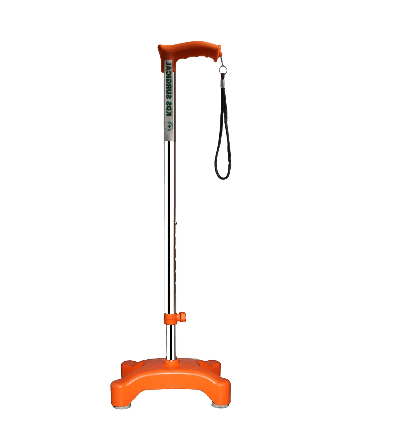    			KDS SURGICAL Quadripod Croome Orange Steel Walking Sticks