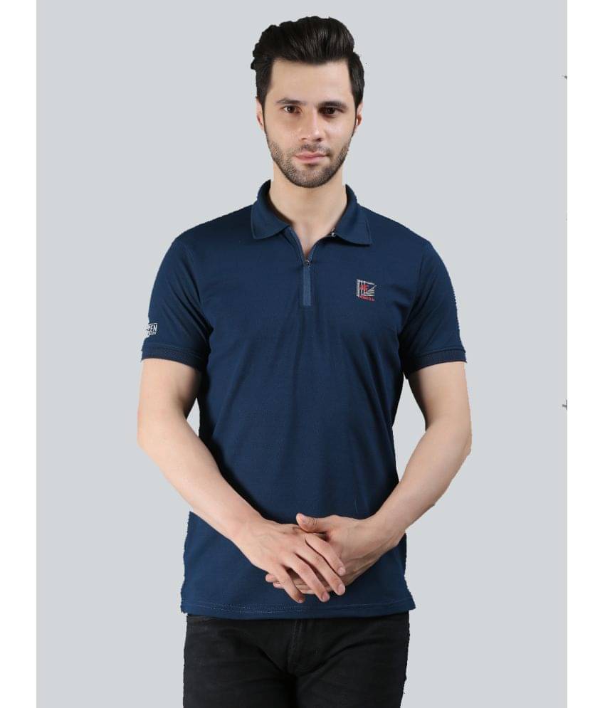     			NEXGEN CLUB Pack of 1 Polyester Regular Fit Solid Half Sleeves Men's Polo T Shirt ( Blue )