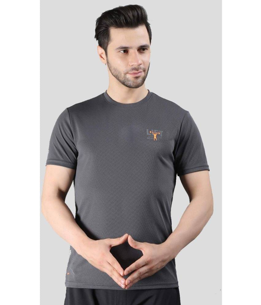     			NEXGEN CLUB Pack of 1 Polyester Regular Fit Men's T-Shirt ( Grey )