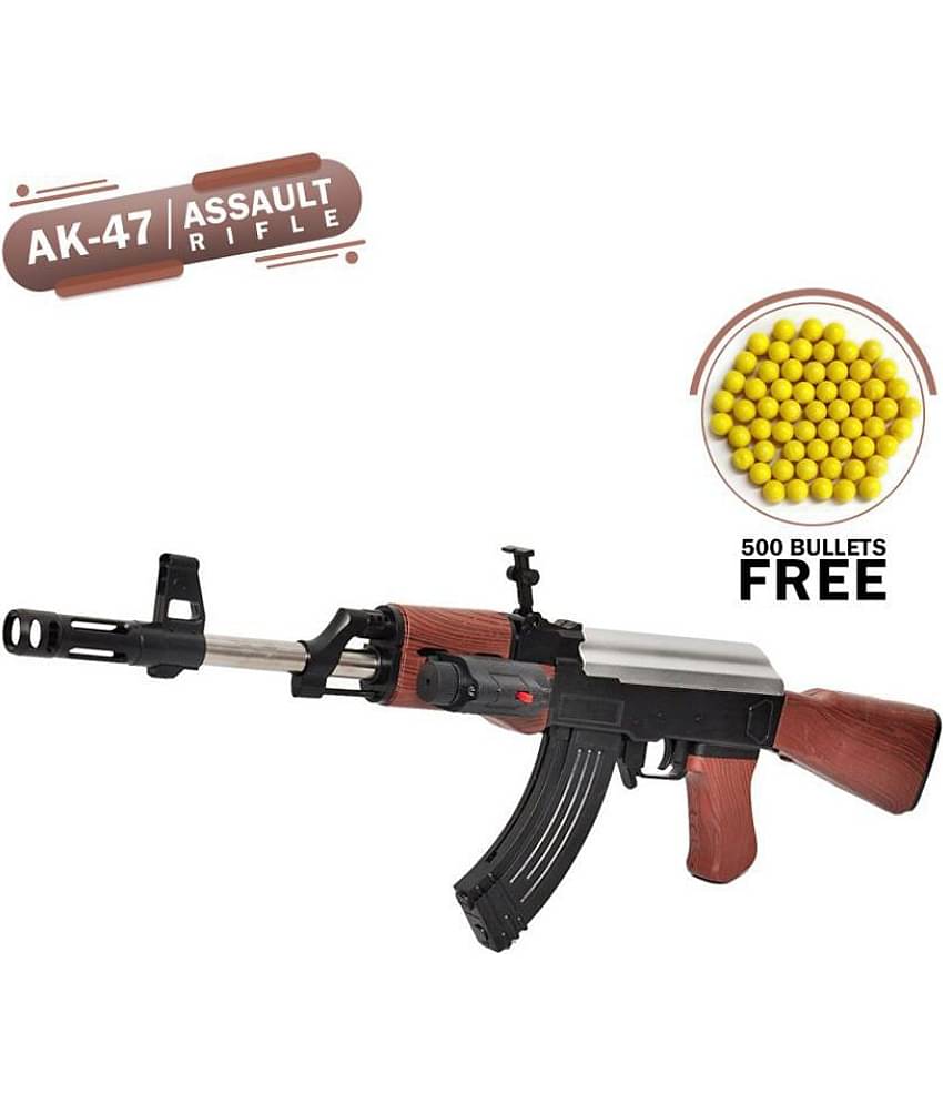 NHR Gun toys With 500 Bullets - Long Range Shooting Gun for +10 Years Kids, Bullet Gun for kids, Shooter Gun for Children's, Toy Shooting Plastic Gun, Snipper Gun, Gun, Bandook, Pistol, AK-47 Gun, Bullet Gun, Toy Gun For Kids