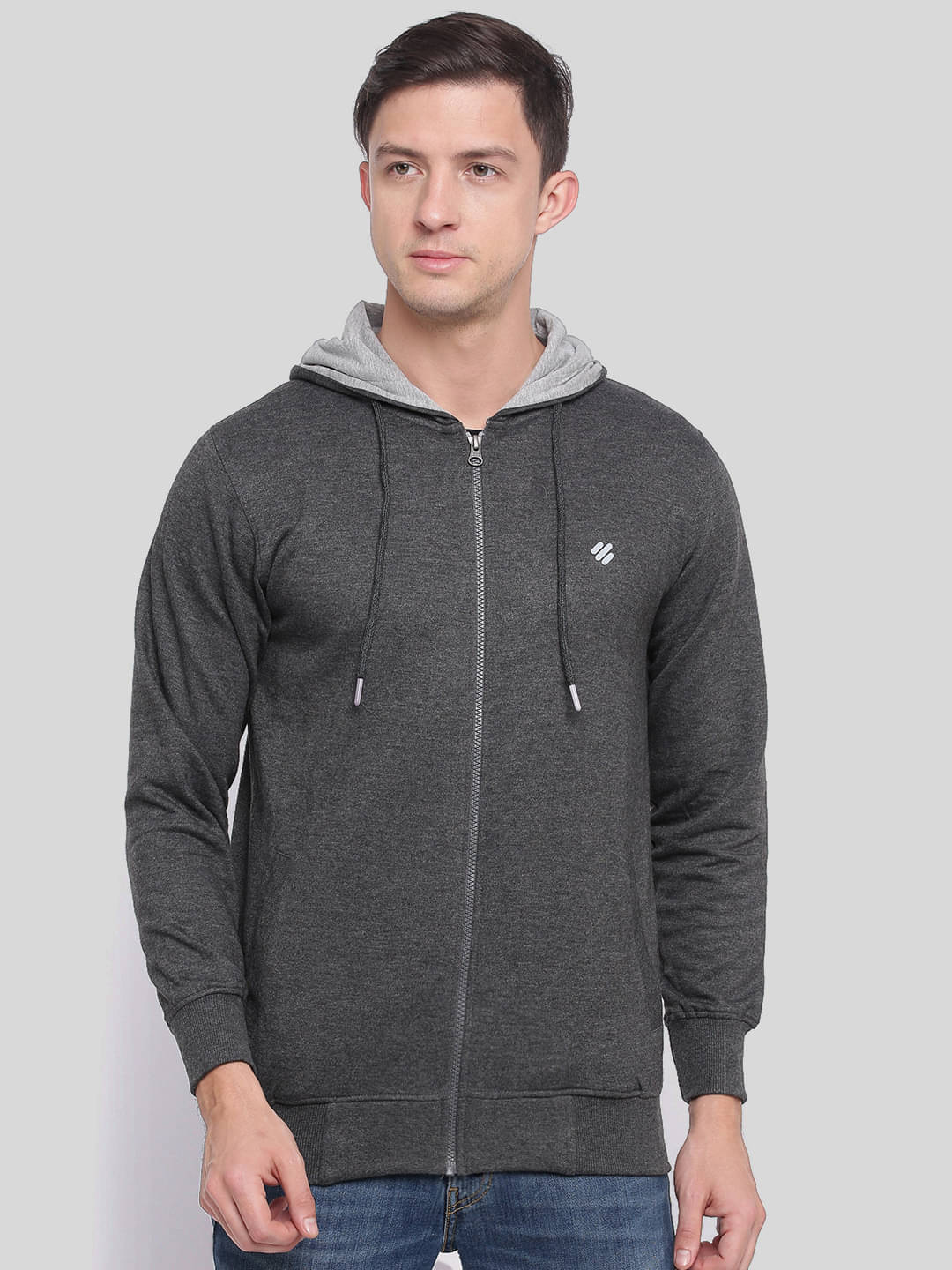     			ONN - Grey Cotton Blend Regular Fit Men's Sweatshirt ( Pack of 1 )