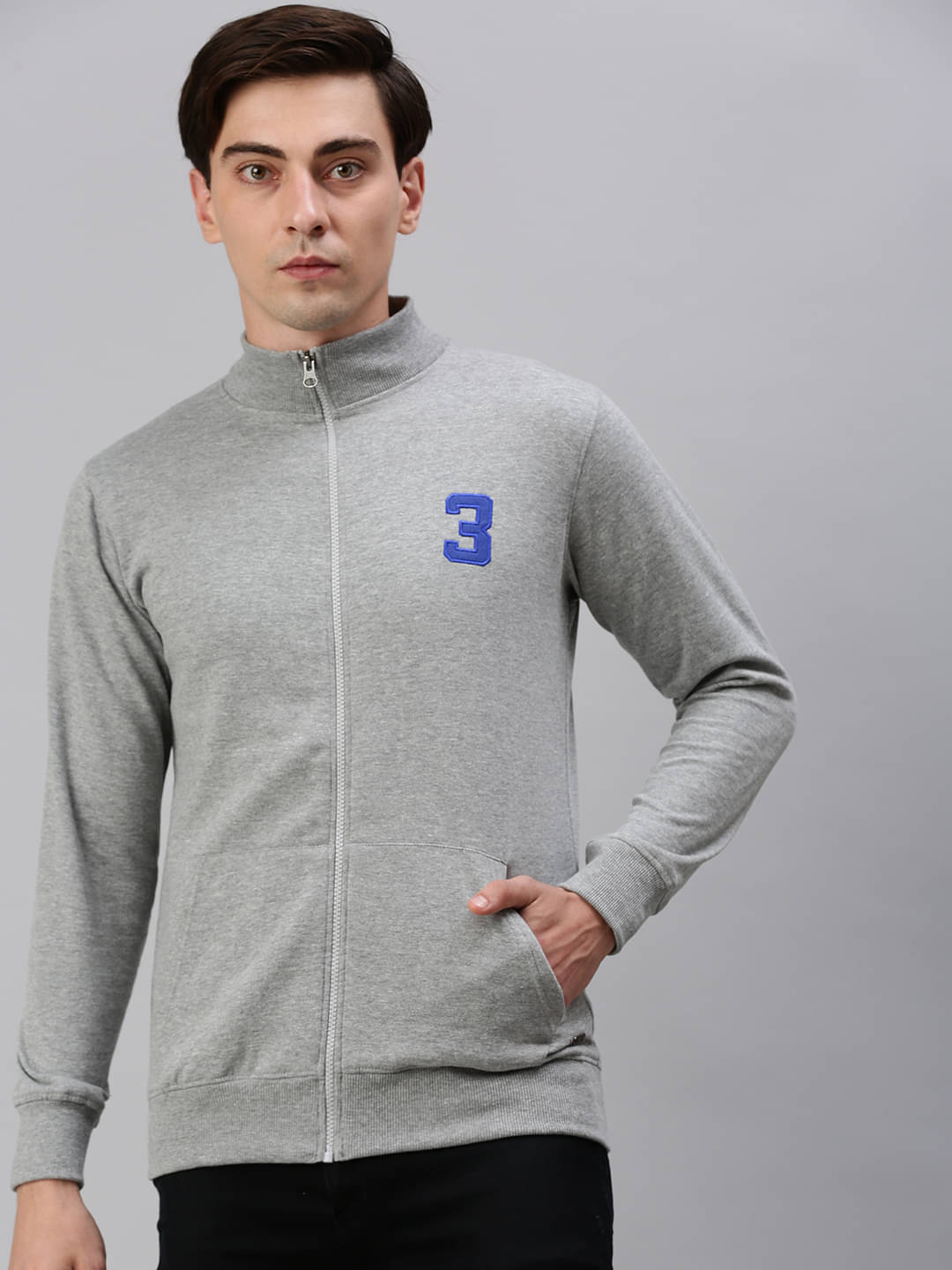 ONN - Grey Melange Cotton Blend Regular Fit Men's Sweatshirt ( Pack of 1 ) ONN - Grey Melange Cotton Blend Regular Fit Men's Sweatshirt ( Pack of 1 )