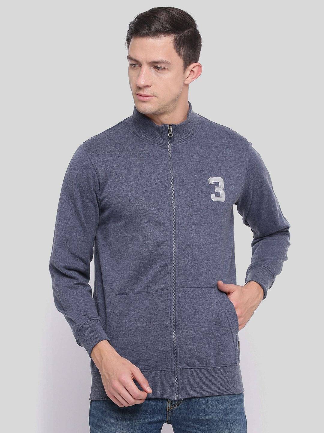 ONN - Navy Cotton Blend Regular Fit Men's Sweatshirt ( Pack of 1 ) ONN - Navy Cotton Blend Regular Fit Men's Sweatshirt ( Pack of 1 )