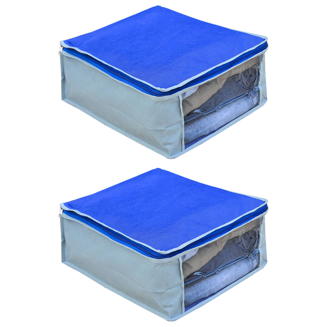 SH NASIMA - Home Storage Cloth Bags, Saree, Suits, Blouse Organiser for Underbed, Almirah (Pack of 2)