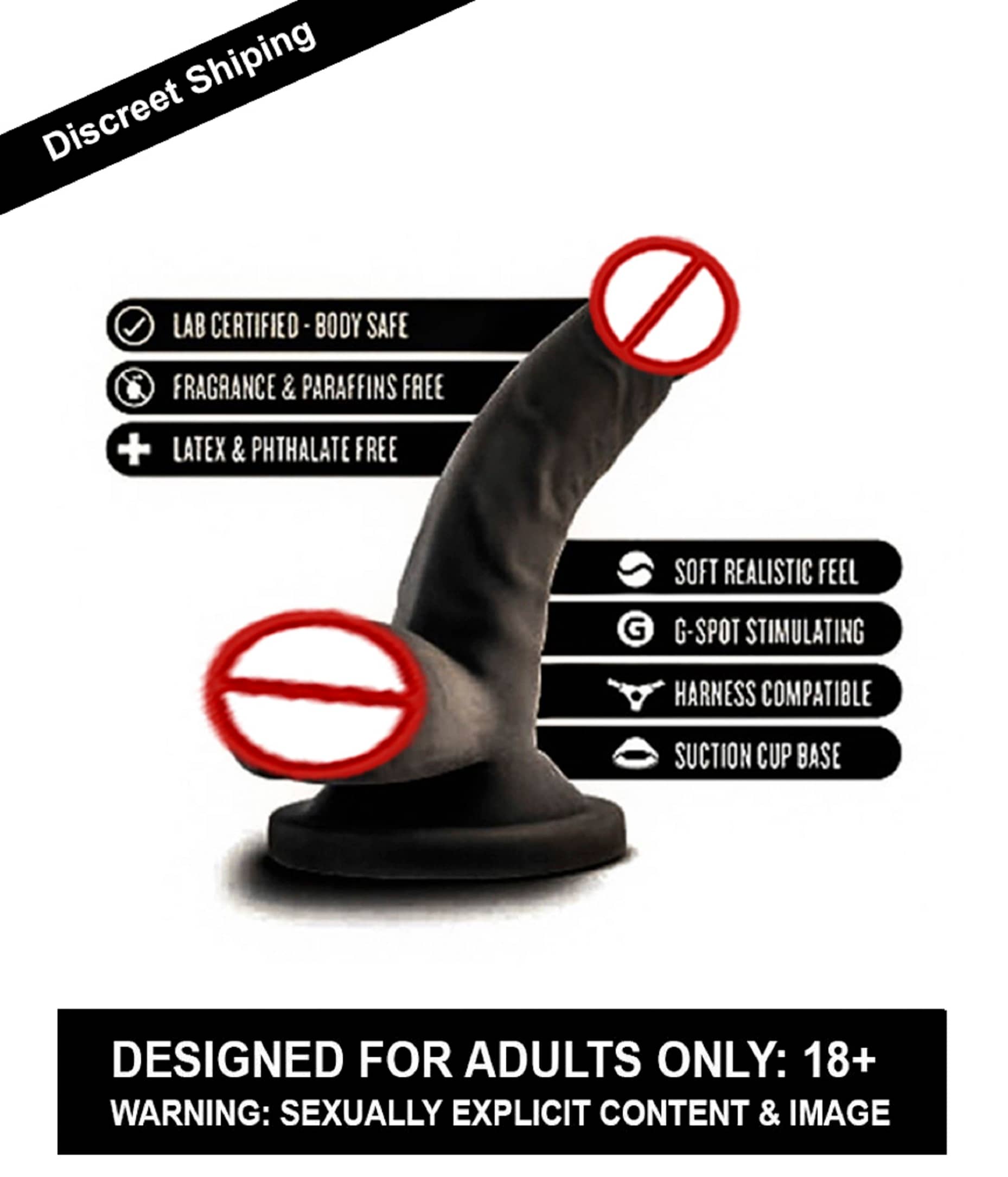 Shot Boy Black 5 inch Skin Dildo with suction Base for Beginner BLACK Dong