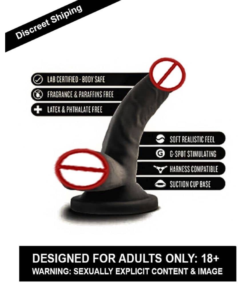 Shot Boy Black 5 inch Skin Dildo with suction Base for Beginner Dong