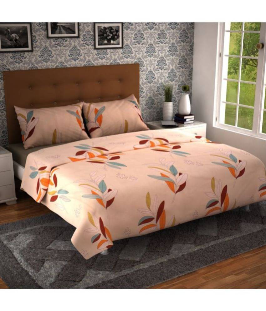     			elite india Glace Cotton Queen Bedsheet ( Multicolor )