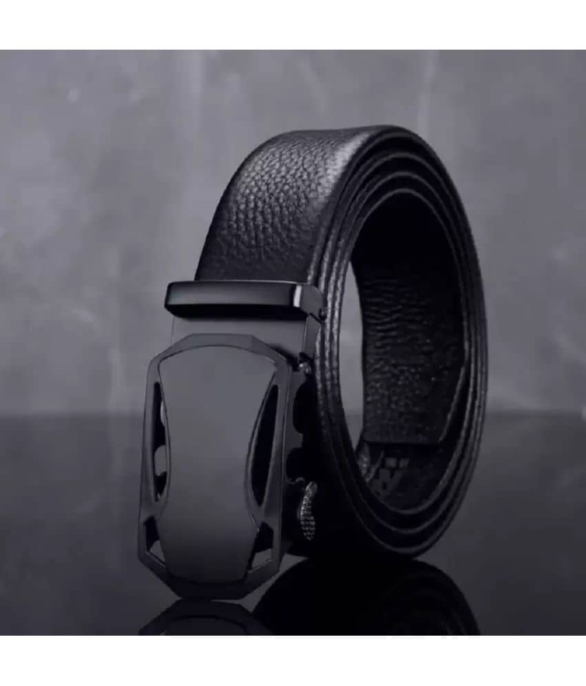 Clock21 - Black Faux Leather Men's Formal Belt ( Pack of 1 )