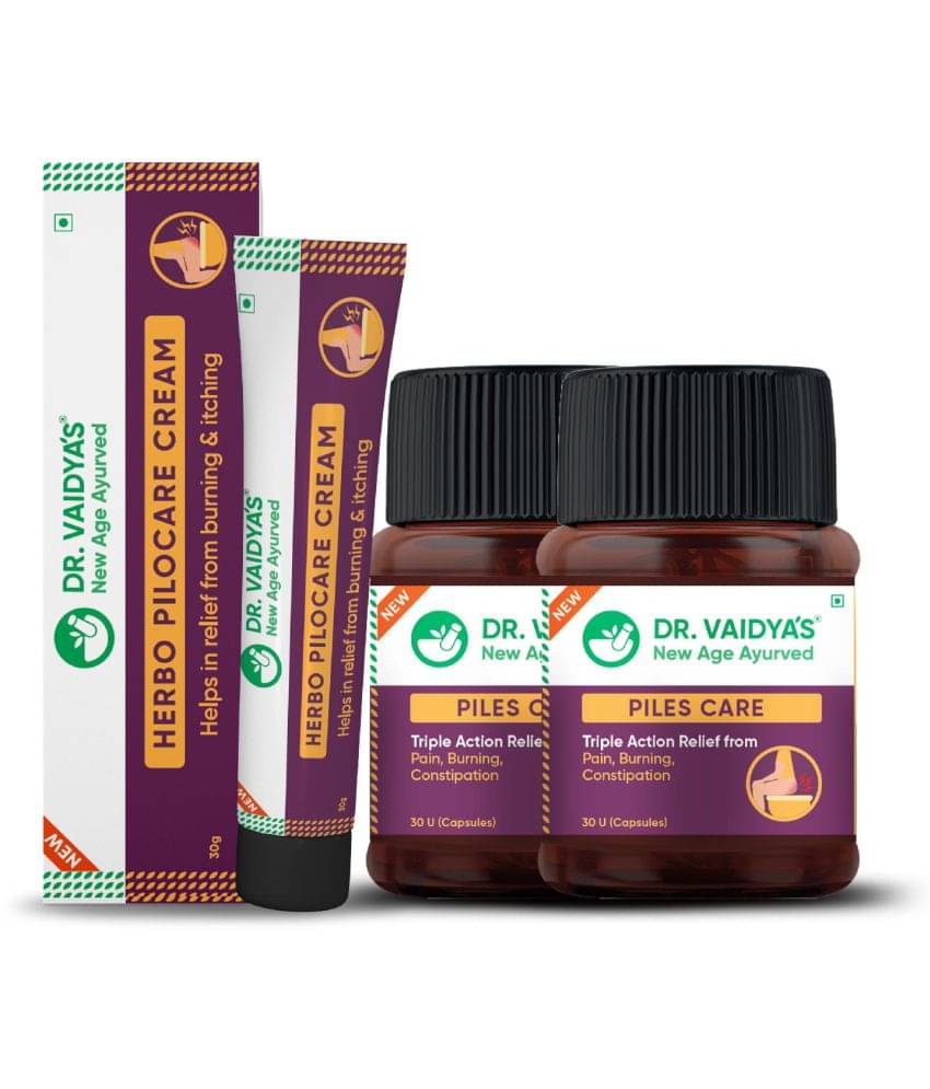     			Dr. Vaidya's Piles Management Combo (2 Piles Care, 30 Capsules each + 1 Herbo Pilocare Cream, 30 gm)