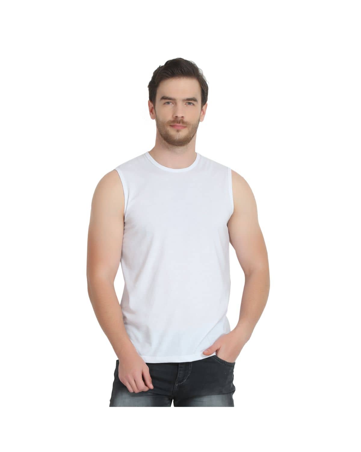 Glito Pack of 1 Cotton Blend Gym Vest For Men ( White ) - Nightwear & Loungewear | Buy online on ZillyBuy